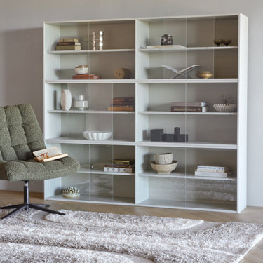 WOOOD - Klink Vitrineskabskombination i Fyr - Mist 200x180 cm