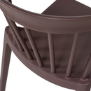 BLISS GARDEN CHAIR WITH BARS PLASTIC PURPLE/BROWN