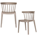BLISS GARDEN CHAIR WITH BARS PLASTIC TAUPE