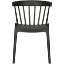 BLISS GARDEN CHAIR WITH BARS PLASTIC BLACK