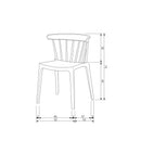 BLISS GARDEN CHAIR WITH BARS PLASTIC TAUPE