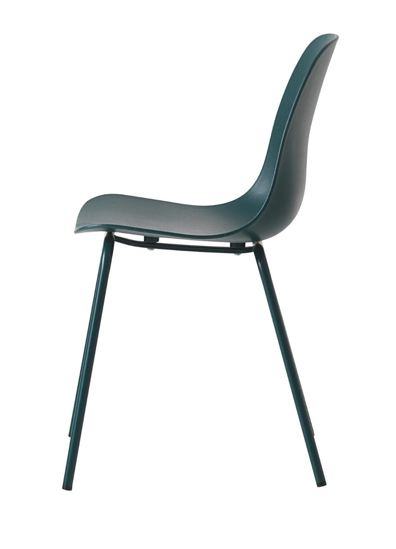 Whitby Spisebordsstol, Petrol Grøn-Blå - Sæt af 4