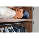 RENS 3-DOORS WARDROBE LONG HANDLE WALNUT/PEBBLE GREY [fsc]