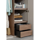 RENS 2-DOORS WARDROBE LONG HANDLE WALNUT/PEBBLE GREY [fsc]