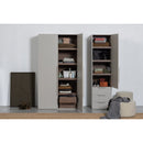 RENS 1-DOOR WARDROBE LONG HANDLE WALNUT/PEBBLE GREY [fsc]