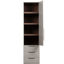 RENS 1-DOOR WARDROBE LONG HANDLE WALNUT/PEBBLE GREY [fsc]