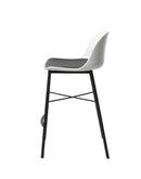 Whistler Barstol, Hvid med Grå Polstring