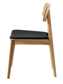 Livo Spisebordsstol, Sort PU, 46x55x82 cm, Sæt af 2