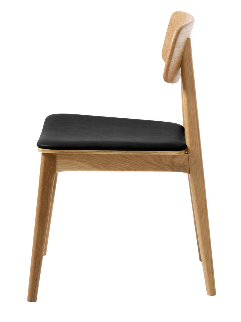 Livo Spisebordsstol, Sort PU, 46x55x82 cm, Sæt af 2