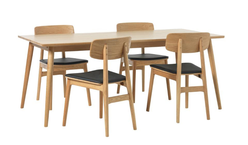 Livo Spisebordsstol, Sort PU, 46x55x82 cm, Sæt af 2