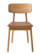 Livo Spisebordsstol, Tan PU, 46x55x82 cm, Sæt af 2