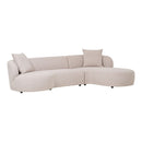 House Nordic - Kingston Sofa, højrevendt, natur, 294x90/175x69 cm