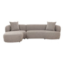 House Nordic - Kingston Sofa, venstrevendt,Brun, 294x90/175x69 cm
