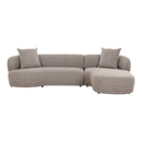 House Nordic - Kingston Sofa, højrevendt, Brun, 294x90/175x69cm