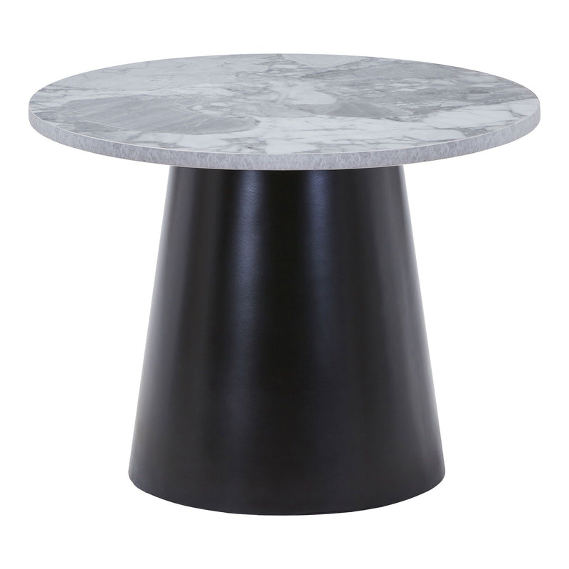 House Nordic - Brito Sofabord, Grå marmorlook, Ø60cmH:45cm