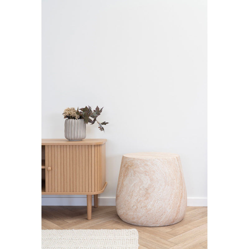 House Nordic - Bonn Sidebord, Natur, fiberclay, Ø47,5cm