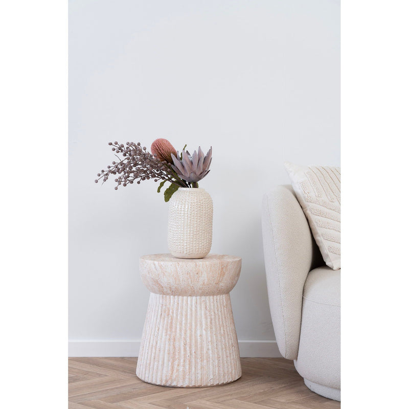 House Nordic - Bonn Sidebord, Natur, Ø37x43cm