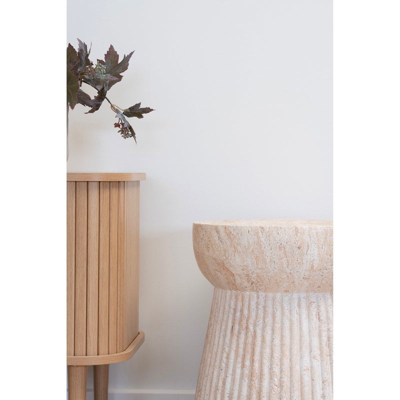 House Nordic - Bonn Sidebord, Natur, Ø37x43cm