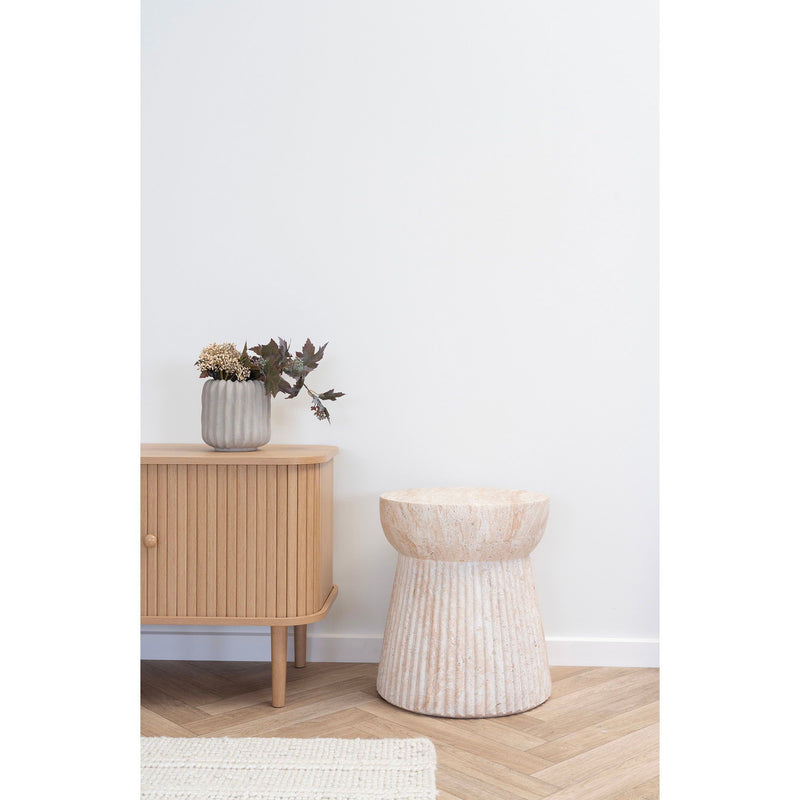 House Nordic - Bonn Sidebord, Natur, Ø37x43cm