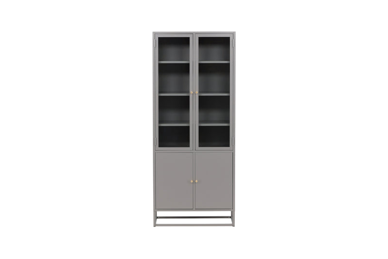 Venture Home - Bakal, Vitrineskab, Lysgrå metal, 190x80cm