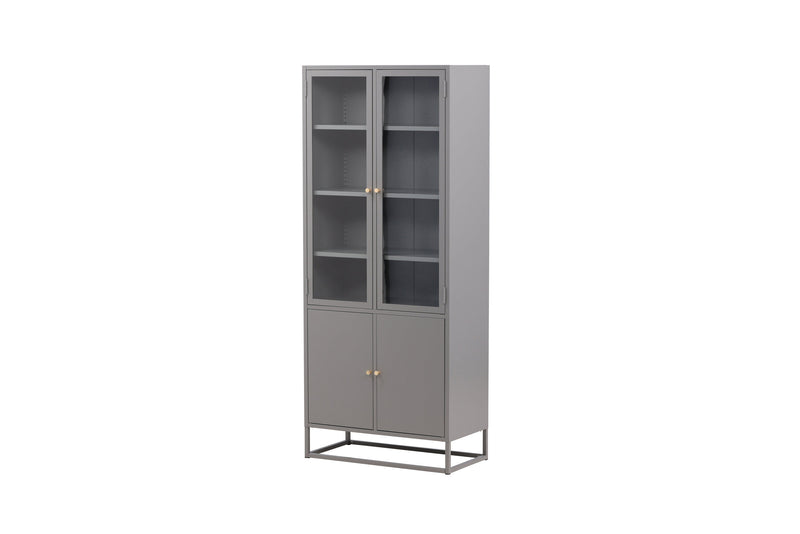 Venture Home - Bakal, Vitrineskab, Lysgrå metal, 190x80cm