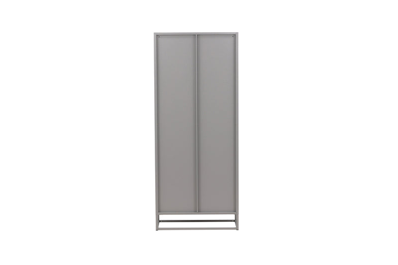 Venture Home - Bakal, Vitrineskab, Lysgrå metal, 190x80cm