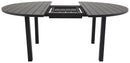 Venture Home - Marbella rundt spisebord, sort, Ø140/190 cm udtræk