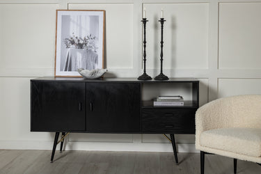 Venture Home  - Gold - Kommode - Finer, sort, 160x80cm