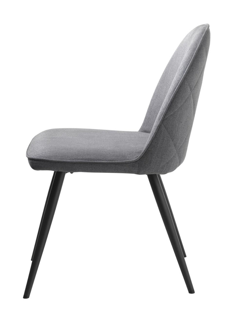 Minto Spisebordsstol, Grå, 50x64x85 cm, Sæt af 2