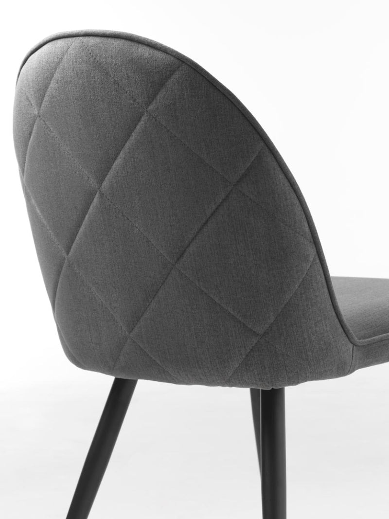 Minto Spisebordsstol, Grå, 50x64x85 cm, Sæt af 2