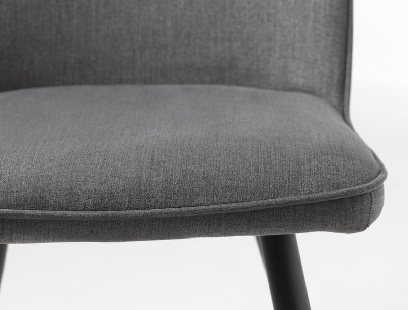 Minto Spisebordsstol, Grå, 50x64x85 cm, Sæt af 2