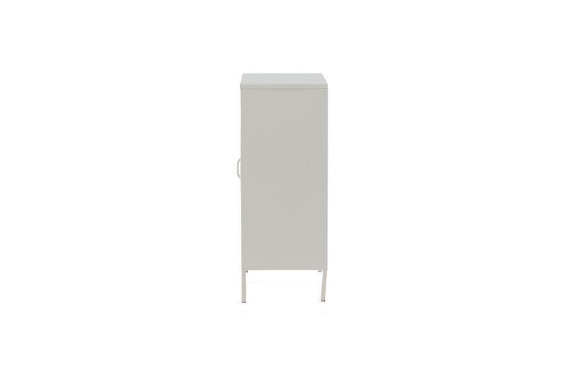 Venture Home Misha lavt skab – Hvid stål med netdøre – 80×102×40 cm