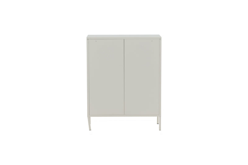 Venture Home Misha lavt skab – Hvid stål med netdøre – 80×102×40 cm