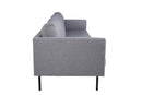 Venture Home - Zoom 3-personers sofa – Sort / Stålgrå stof – 260×80×78 cm