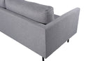 Venture Home - Zoom 3-personers sofa – Sort / Stålgrå stof – 260×80×78 cm