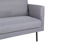 Venture Home - Zoom 3-personers sofa – Sort / Stålgrå stof – 260×80×78 cm
