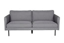 Venture Home Zoom 2-personers sofa – Sort / Stålgrå stof – 180×80×78 cm