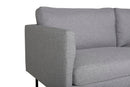 Venture Home Zoom 2-personers sofa – Sort / Stålgrå stof – 180×80×78 cm