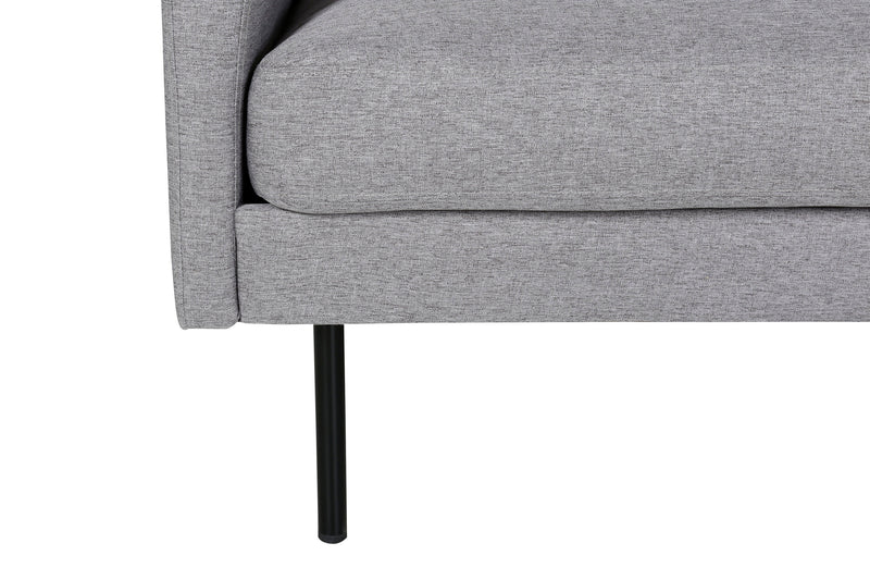 Venture Home Zoom 2-personers sofa – Sort / Stålgrå stof – 180×80×78 cm