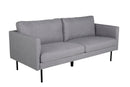 Venture Home Zoom 2-personers sofa – Sort / Stålgrå stof – 180×80×78 cm