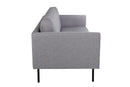 Venture Home Zoom 2-personers sofa – Sort / Stålgrå stof – 180×80×78 cm