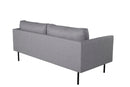 Venture Home Zoom 2-personers sofa – Sort / Stålgrå stof – 180×80×78 cm