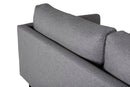 Venture Home Zoom 2-personers sofa – Sort / Stålgrå stof – 180×80×78 cm