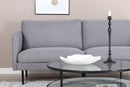 Venture Home Zoom 2-personers sofa – Sort / Stålgrå stof – 180×80×78 cm