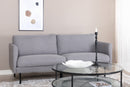 Venture Home Zoom 2-personers sofa – Sort / Stålgrå stof – 180×80×78 cm