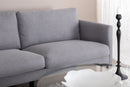 Venture Home Zoom 2-personers sofa – Sort / Stålgrå stof – 180×80×78 cm