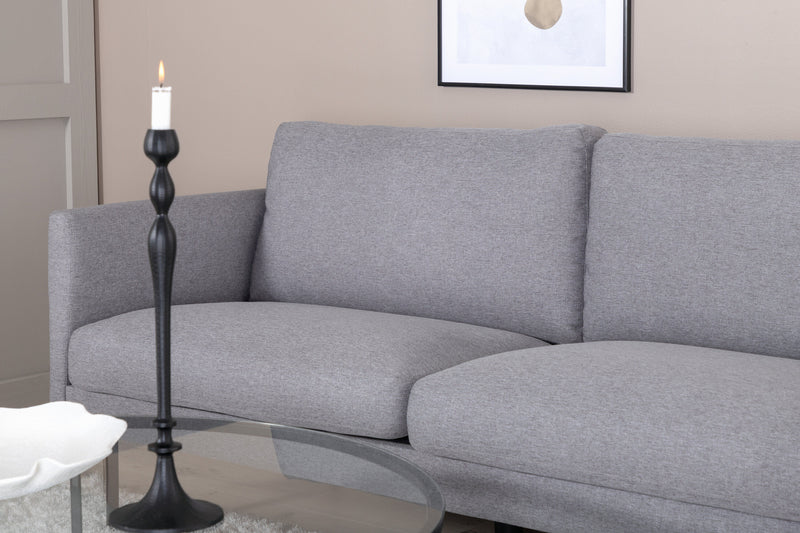 Venture Home Zoom 2-personers sofa – Sort / Stålgrå stof – 180×80×78 cm