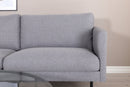 Venture Home Zoom 2-personers sofa – Sort / Stålgrå stof – 180×80×78 cm