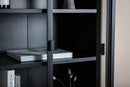 Venture Home - Misha - Vitrineskab, sort, 150x75x35cm