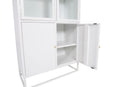 Venture Home - Bakal Vitrineskab, hvid metal, 190x80x41cm